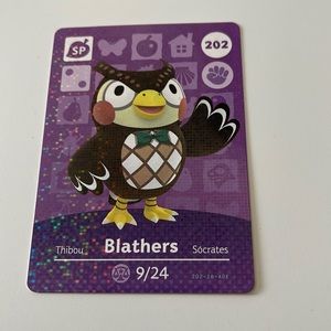 Animal Crossing Amiibo card #202 Blathers